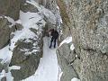 Lazell abseiling, Cosmiques Arete